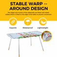 thumbnail image 4 of Easter Bunny Gnomes Table Cloths for 8 Foot Rectangle Tables, Spring Easter Eggs Floral Blue Plaid Patio Waterproof Elastic Fitted Tablecloths, Washable Rectangular Table Cover for Camping, 4 of 8