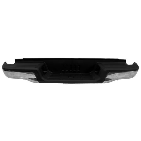 REAR STEP BUMPER ASSEMBLY; CHROME; FOR USE WITHOUT HITCH; WITHOUT PARK