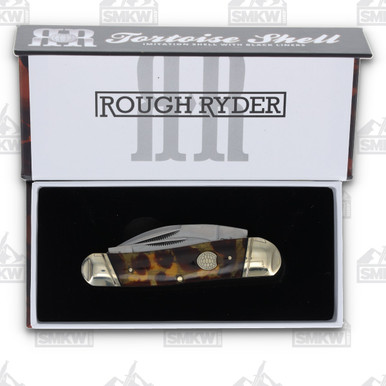 Rough Ryder Knives Rough Ryder Tortoise Shell Swayback Whittler Folding Knife RR2440