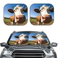 thumbnail image 2 of Balery Blue Sky Meadow Cute Cow Parasol para parabrisas de coche de 2 piezas | Parasol plegable para parabrisas delantero de coche para la mayoría de sedanes-Medium, 2 of 6