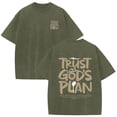 thumbnail image 6 of Christian Graphic T Shirts for Men Trust God's Plan Vintage Acid Wash Tshirt Oversized Faith Back Print Tshirts Short Sleeve Casual Streetwear Summer Tops, 6 of 6