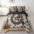 thumbnail image 2 of Manfei Cattle Hide Pattern 7-Piece Twin Bedding Sets,Country Farmhouse Bedding Comforter Set,Rustic Horseshoe Texas Stars Sheet Sets For Men Women,Ultra Soft Home Decor Reversible, 2 of 8