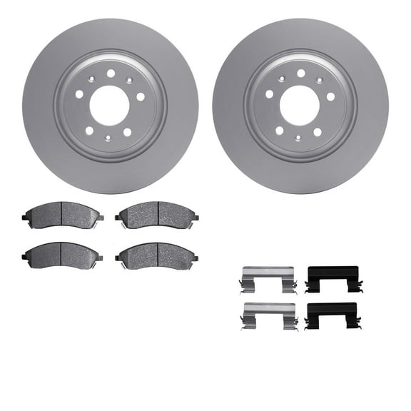 Dynamic Friction Company Front Geospec Brake Rotors with 5000 Advanced Brake Pads includes Hardware 4512-46074
