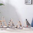 thumbnail image 6 of LAMIRO Wooden Sailing Boat Model Mini,Handmade Vintage Nautical Wood Sailing Boat Decoration,for Table Ornament,Photo Props,Beach Ocean Theme Party and Room Decor, 6 of 7