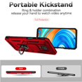thumbnail image 4 of Estuche GANGXUN para Xiaomi Redmi Note 9 Pro, soporte giratorio 360°, estilo mecánico y magnético, 4 of 5