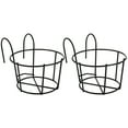 thumbnail image 1 of ColoMX 2 soportes colgantes para flores: elegante soporte para macetas con barandilla de jardín, soporte para plantas de ventana, soporte metálico para macetas., 1 of 7