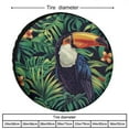 thumbnail image 2 of Perroquet Toucan Tropical Feuilles de Palmier Vertes Housse de Pneu de Rechange pour Camping Perroquet Toucan Design Été Polyester Imperméable Protecteurs de Roues 12 Pouces, 2 of 8