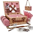 thumbnail image 1 of Cesta de Picnic SatisInside para 4 Personas con Manta y Bolsa para Vino Roja, 1 of 9
