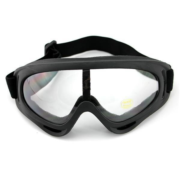 Windproof UV400 Motorcycle, Bicycle, Snowmobile Ski Protective Goggles Transparent by