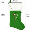 thumbnail image 6 of Lohuatrd 1Pc Christmas Green Stocking Golden Letter Plush Top Large Handmade Reusable Xmas Tree Hanging Gift Bag Sock Pendant Holiday Party Decoration Festival Gift, 6 of 8