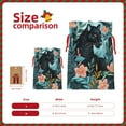 thumbnail image 3 of Naloa Black Panther Floral Illustration Drawstring Christmas Bags, 3D Xmas Gift Bags, Christmas Wrapping Bags, Xmas Goodie Bags, Treat Pouch Bags, Party Favor Bags-Medium, 3 of 9