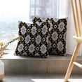 thumbnail image 6 of LALILO Throw Pillow Covers Antique Golden Damask Golden Black Cushion Cover 18" x 18", 2 Pack, 6 of 6