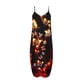 thumbnail image 4 of ICHUANYI Clearance Women's Summer Comfortable Fashion Casual Sleeveless V-Neck Printed Slim Dress(Gold, M) ICHUANYI WER2023081010857, 4 of 4