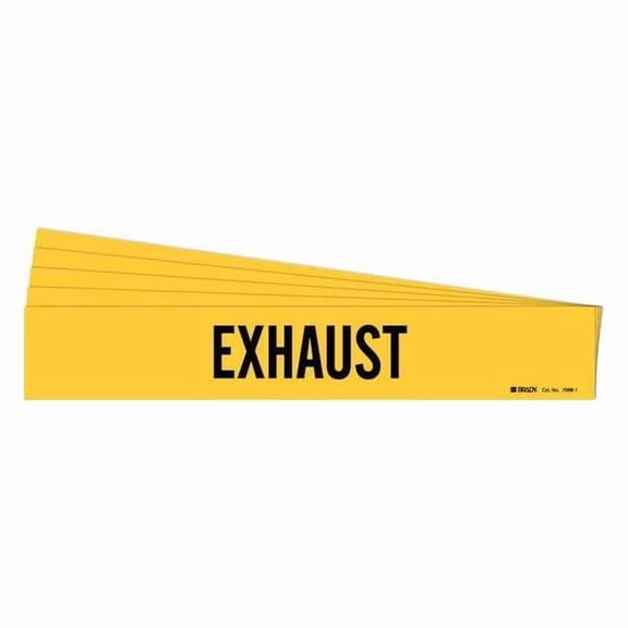 Brady Pipe Marker, Adhesive, Black, Exhaust, PK5, 7098-1-PK 7098-1-PK