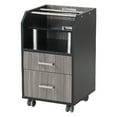 thumbnail image 2 of Glass Glow Pedicure Trolley Black/Dark Gray Cart for Nail Salon Furniture & Equipment, 2 of 7
