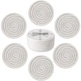 thumbnail image 1 of Panier de Rangement avec Porte-Boisson Tissé Corde en Coton Fait Main Absorbant Ensemble de 6 (4.3 Pouces, Rond) Résistant à la Chaleur Excellent Cadeau pour Pendaison de Crémaillère, 1 of 5