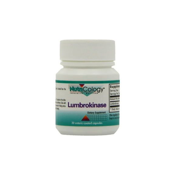 NutriCology Lumbrokinase - 32 mg Lumbrokinase - Circulatory System Support - Delayed-Release Capsules - Gluten-Free & Non-GMO - 15 Servings - 30 Capsules