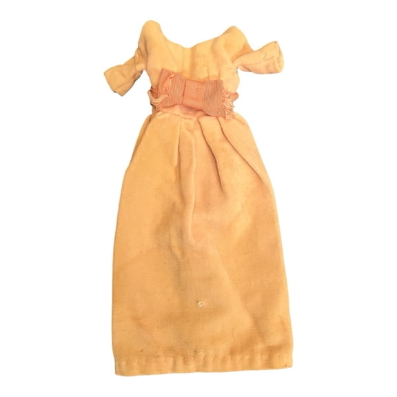 1960s Doll Clothes Peach Evening gown