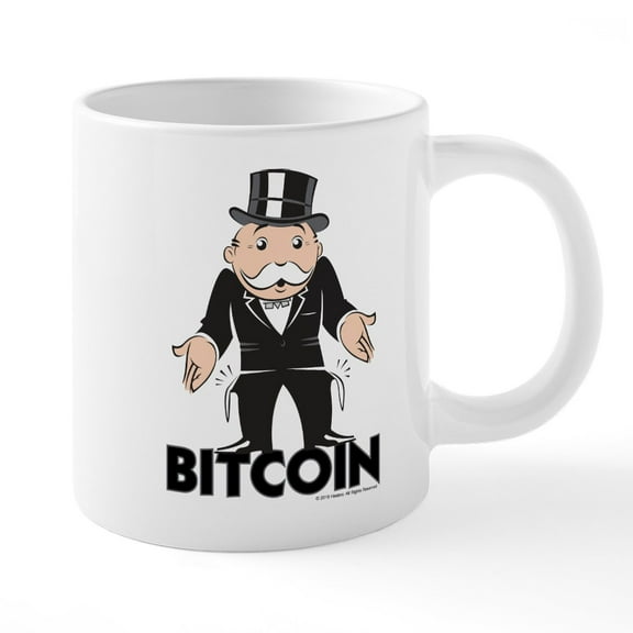 CafePress - Monopoly Bitcoin - 20 Oz White Ceramic Mega Mug