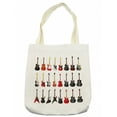 thumbnail image 1 of Guitar Tote Bag, Musical Instruments Set Pattern Various Acoustic Bass Making Music, Cloth Linen Reusable Bag for Shopping Books Beach and More, 16.5" X 14", Cream, by Ambesonne, 1 of 2