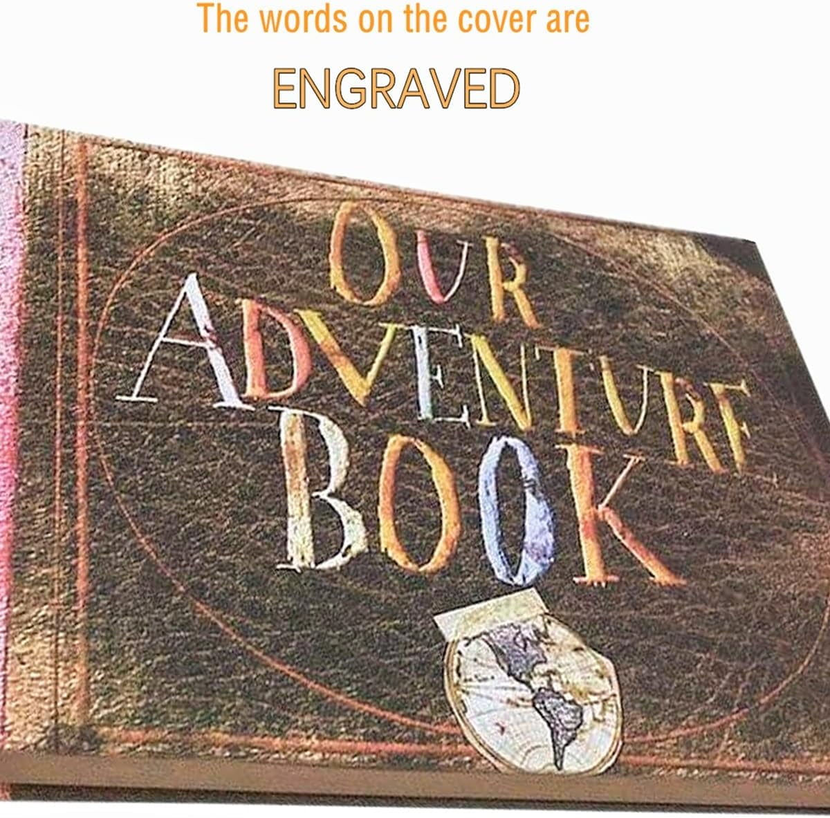 Adventure Book Travel Diary & Scrapbook - Retro-Style Photo Album, Vintage Guestbook for DIY Memories, Anniversary, Wedding, Baby, Travel, or Valentine's Day Gift