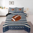 thumbnail image 1 of Erosebridal American Football Comforter Sets Toddler Size, Retro Rugby Comforters & Duvets, Sports Player Decor, Reversible 2pcs, 1 of 7