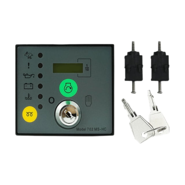 yuksok Generator Controller Board Panel Sturdy with Key Engine Control Panel