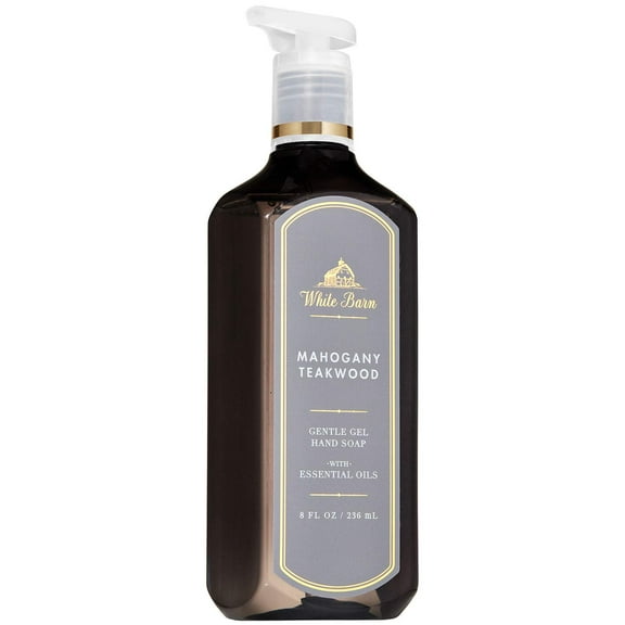 Bath and Body Works MAHOGANY TEAKWOOD Gentle Gel Hand Soap 8 Fluid Ounce Mahogany Teakwood (Bottle Design May Vary) 8 Oz (Pack of 1)