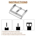 thumbnail image 4 of Unique Bargains Watch Brushed Stainless Steel Broadside Type Buckle, for 20mm Width Watch Bands, 4 of 5