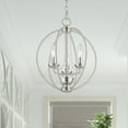 thumbnail image 3 of 40913-91 Livex Lighting Arabella - 3 Light Globe Convertible Mini Chandelier In Shabby Chic Style-15.5 Inches Tall and 12 Inches Wide-Brushed Nickel, 3 of 13