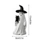thumbnail image 3 of Adorno de resina de figuritas de fantasmas góticas de Halloween | Decoración colgante caprichosa con vela, sombrero de mago, temas flotantes | Coleccionable duradero para fiestas de interior, repisa, 3 of 5