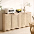thumbnail image 5 of ARKANTOS Rattan Sideboard Cabinet with 1 Adjustable Shelf, Light Natural Oak, Set of 2, 5 of 10