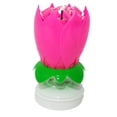 thumbnail image 1 of Music Candle Double Flower Birthday Cake Rotating Electronic Celebration Home, 1 of 1