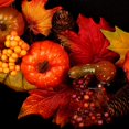thumbnail image 3 of Halloween Pumpkin Maple Leaf Harvest Garland Ring Home Decor Without Light - -, 3 of 6