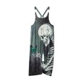 thumbnail image 2 of VISgogo Pantalones con tirantes estampados de Halloween para mujer, overoles holgados con cuello en U, S/M/L/XL/XXL VISgogo  moda, 2 of 9