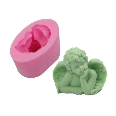 

ZPAQI 1pcs Silicone Molds Sugar Craft 3D Angel Candle Fondant Mold Cake Decorating Tools Chocolate Molds Wedding Decoration Molds