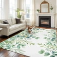 thumbnail image 3 of Area Rug for Living Room, Sage Green Eucalyptus Leaves Non-Slip Indoor Large Carpet for Bedroom/Dining Room, Spring Summer Botanical Washable Low-Profile Rectangle Floor Runner Rugs - 6 x 9 Ft, 3 of 7