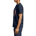 thumbnail image 2 of America 250th Anniversary Men Holiday T Shirts, Classic Retro USA Flag Navy Blue Graphic Crewneck Tee for Independence Day Activities - 3XL, 2 of 3