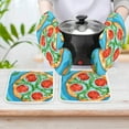 thumbnail image 6 of Fun Pizza Oven Mitts And Pot Holders Sets of 4 Oven Gloves Set Potholders for Kitchen Cooking Baking Grilling Anti Scald Hot Pads And Heat Resistant, 6 of 6