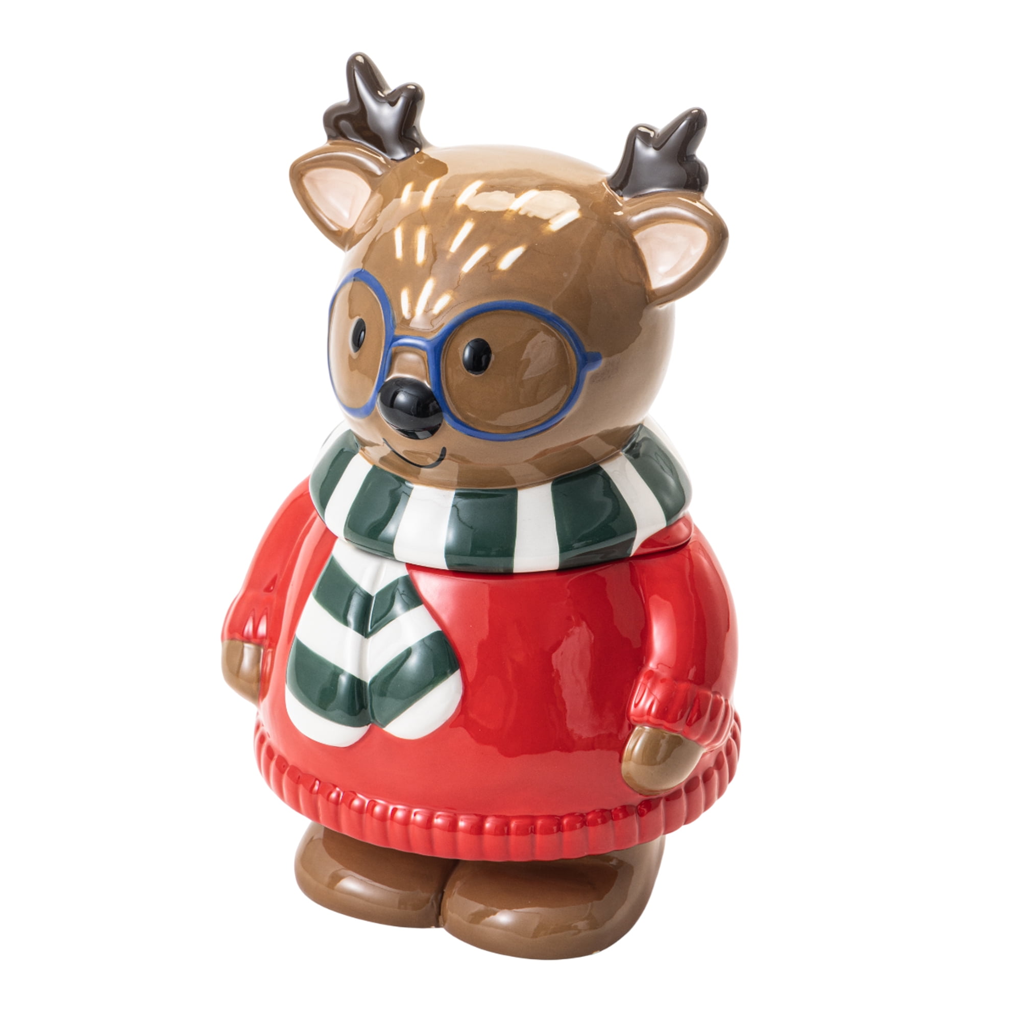 Holiday Time Figural Ceramic Cookie Jar, 35.5 oz, 1 Piece