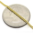 thumbnail image 4 of 10K Yellow Gold 1.5mm Miami Cuban Chain, FREE Microfiber Cloth, Solid Gourmette Curb Link Mens Womens Necklace, Giorgio Bergamo, 4 of 7