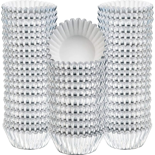 500 Uds. Forros de papel de aluminio para cupcakes, moldes para muffins, tazas para hornear para bodas, cumpleaños, baby showers, fiestas