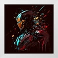thumbnail image 2 of Maki 20x20 White Modern Wood Framed Wall Art Titled - Iron Man I, 2 of 6