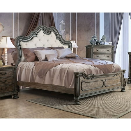 California King Size Bed Traditional Bedroom Furniture Natural