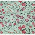 thumbnail image 5 of oneOone Cotton Poplin Twill Light Mint Green Fabric Leaves & Flower Sewing Craft Projects Fabric Prints By Yard 56 Inch Wide-GX, 5 of 6