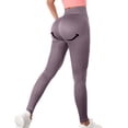 thumbnail image 5 of XIMIN Women Workout Trousers Scrunch Leggings Butt Trousers Sports Leggings High Waist Sports Trousers Opaque Leggings Jogging Bottoms Outdoor Trousers(Purple,XL), 5 of 5