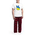 thumbnail image 5 of CafePress - Ukrainian Flag Peace Sign Ukraine Native H Pajamas - Men's Light Loose Fit Cotton Pajama Set, 5 of 7