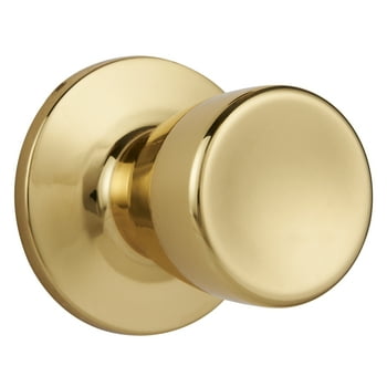 Hyper Tough Interior Non-Locking Tulip Style Passage Doorknob, Polished Brass Finish