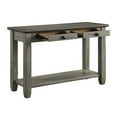 thumbnail image 5 of Rome 48 Inch Sofa Table- Rectangular- 2 Drawers- Brown- Gray- Solid Wood, 5 of 6
