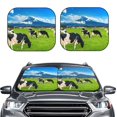 thumbnail image 2 of Honeii Grazing Cows Mountain View Print Foldable Car Sun Shade for Windshield, 2-Piece UV Protection Shade, Protects Car Interior, Ideal for Cars, Trucks, SUVs-Large, 2 of 6